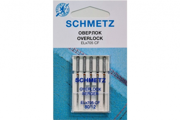 Иглы Schmetz для оверлока ELx705 CF №80, 5 шт в Истре